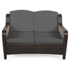 5 - Piece Rattan Patio Furniture Set with Cushions – Outdoor Sofa & Ottoman - Aroflit