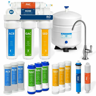 5 - Stage Reverse Osmosis Water Filter System - Complete Filtration Solution - Aroflit
