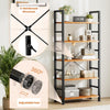 5 Tier Bookcase, Sturdy, Stylish Storage Solution for Books, Plants - Aroflit