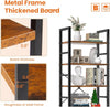 5 Tier Bookcase, Sturdy, Stylish Storage Solution for Books, Plants - Aroflit