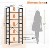 5 Tier Bookcase, Sturdy, Stylish Storage Solution for Books, Plants - Aroflit