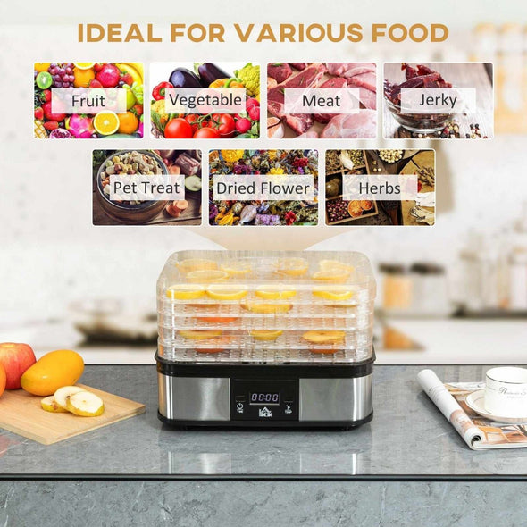 5 Tier Food Dehydrator, 245W Muti - Food Dryer - Aroflit