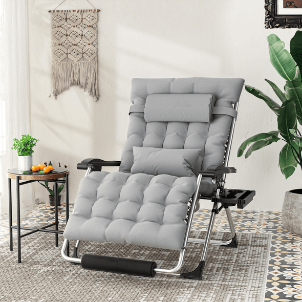 500LB Oversized Zero Gravity Chair with Adjustable Recline and Cushions - Aroflit