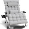 500LB Oversized Zero Gravity Chair with Adjustable Recline and Cushions - Aroflit