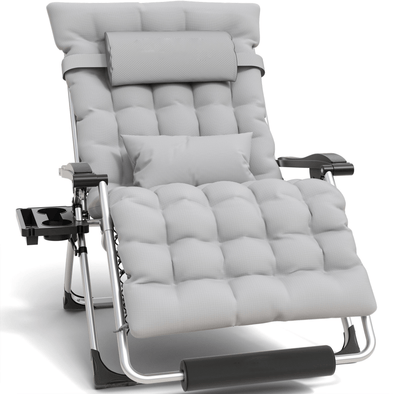 500LB Oversized Zero Gravity Chair with Adjustable Recline and Cushions - Aroflit