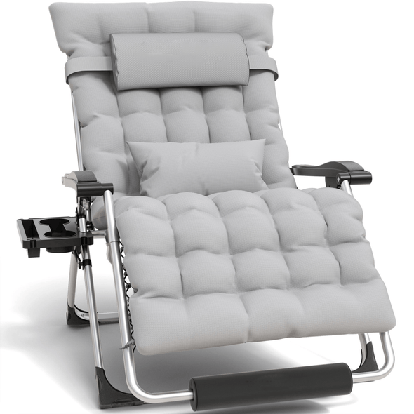 500LB Oversized Zero Gravity Chair with Adjustable Recline and Cushions - Aroflit