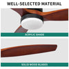 52 - Inch Ceiling Fan Light with Remote Control, Dimmable LED - Aroflit