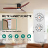 52 - Inch Ceiling Fan Light with Remote Control, Dimmable LED - Aroflit