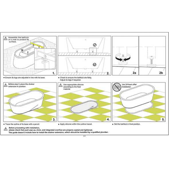 55" Small Freestanding Soaking Bathtub - Aroflit
