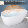 55" Small Freestanding Soaking Bathtub - Aroflit