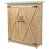 5.8' x 3' Small Wooden Outdoor Garden Storage Shed Kits - Aroflit