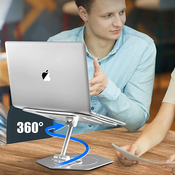 Premium 360° Swivel Rotating Laptop Holder Riser Stand for Desk
