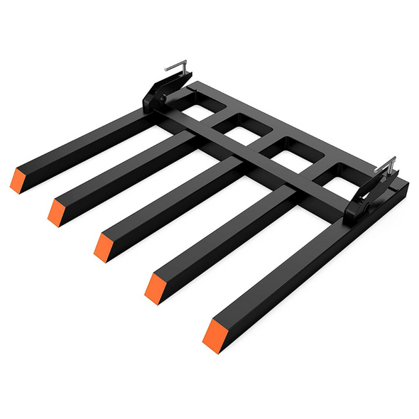 Heavy Duty Skid Steer Loader Fork Attachment - 2500 lbs Capacity