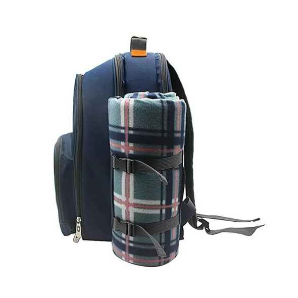 Picnic Basket Backpack Portable Set for 4, Complete Picnic Set