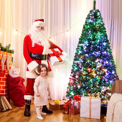 6 - Ft Pre - Lit Christmas Tree with Colorful LED Lights & Decorations - Aroflit
