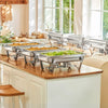 6 - Set Stainless Steel Buffet Food Warmer – 9L Chafing Dishes with Lids - Aroflit