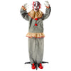 60" Scary Clown Halloween Animatronics with Motion & Light - Up Eyes - Aroflit