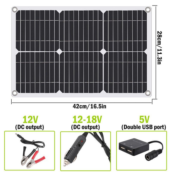 6000W Solar Panel Kit 100A Home Power Generator with 110V Grid System - Aroflit