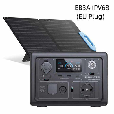 600W-268Wh Portable Power Station with Solar Panel