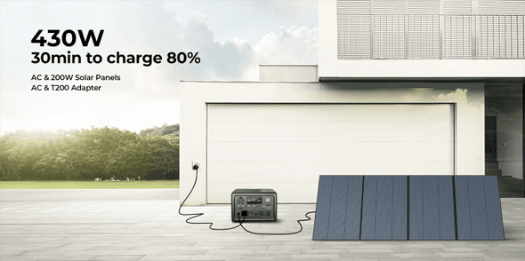 600W - 268Wh Portable Power Station with Solar Panel - Aroflit