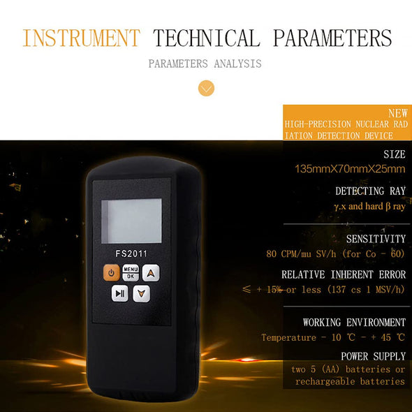 Portable Handheld Geiger Counter, High Accuracy Radiation Detector