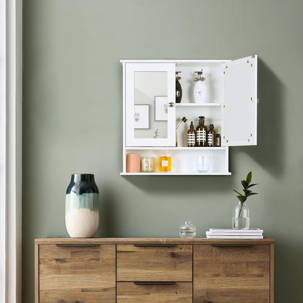 Wall Mounted Bathroom Cabinet with Mirror, Space-Saving