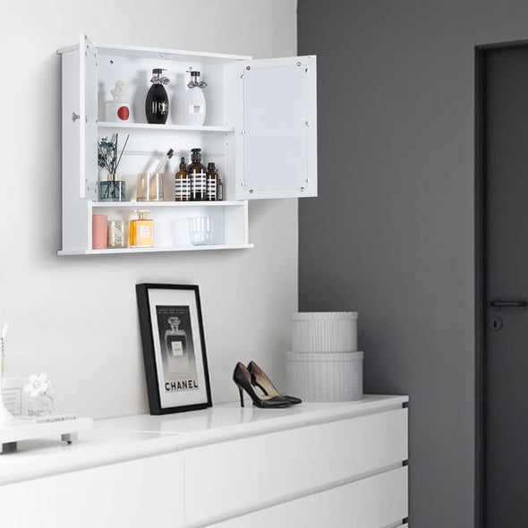 Wall Mounted Bathroom Cabinet with Mirror, Space-Saving