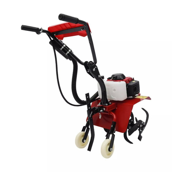 63cc Gas Powered Rototiller Garden Tiller Cultivator for Soil Prep - Aroflit