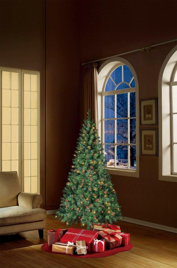 6.5 ft Artificial Christmas Tree with 300 Pre - Strung Mini Lights - Aroflit