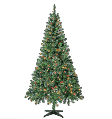 6.5 ft Artificial Christmas Tree with 300 Pre - Strung Mini Lights - Aroflit
