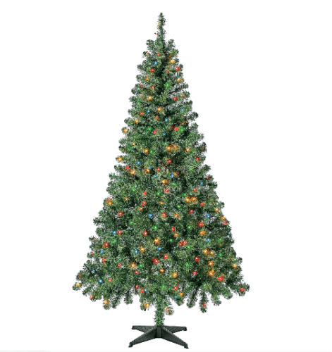6.5 ft Artificial Christmas Tree with 300 Pre - Strung Mini Lights - Aroflit