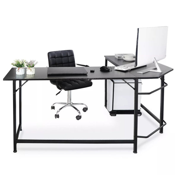 66 - Inch L - Shaped Desk, Spacious, Modern, Durable Workstation - Aroflit