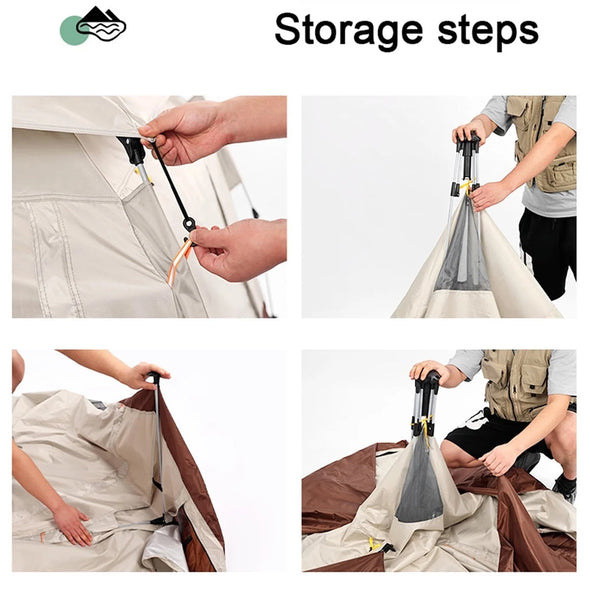 4-Person Automatic Pop-Up Tent, Durable, Lightweight, Easy Setup