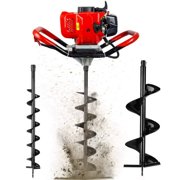 Powerful Gas-Powered Post Hole Auger Drill with Interchangeable Bits