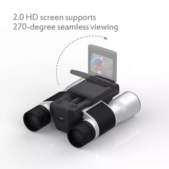 Digital Binoculars Camera with 12X Zoom, HD Video & Photo Recorder