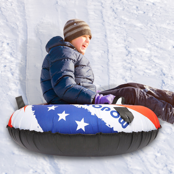 Heavy Duty Inflatable Saucer Snow Tube Sled, Kids & Adults 44-Inch