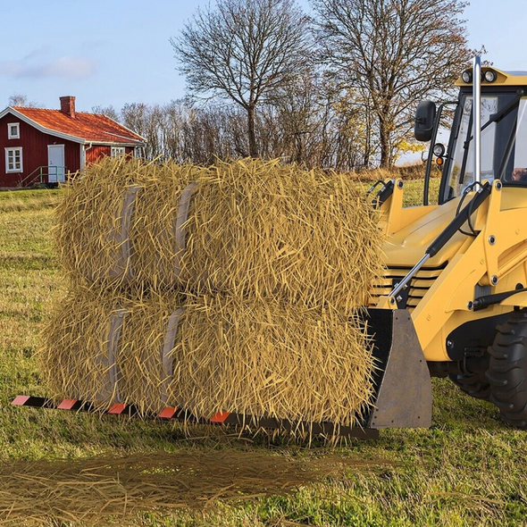 Heavy Duty Skid Steer Loader Fork Attachment - 2500 lbs Capacity