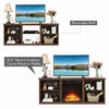 70" Fireplace Tv Console Stand With Electric Fireplace - Aroflit