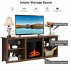 70" Fireplace Tv Console Stand With Electric Fireplace - Aroflit