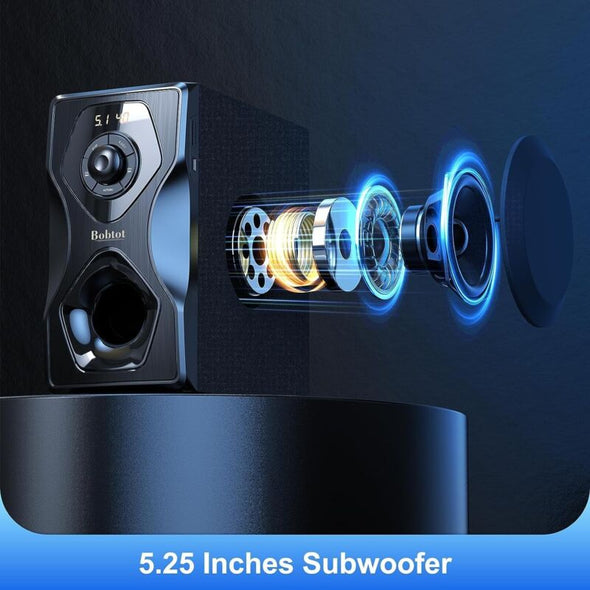 700W Surround Sound Home Theater System with Bluetooth & Subwoofer - Aroflit