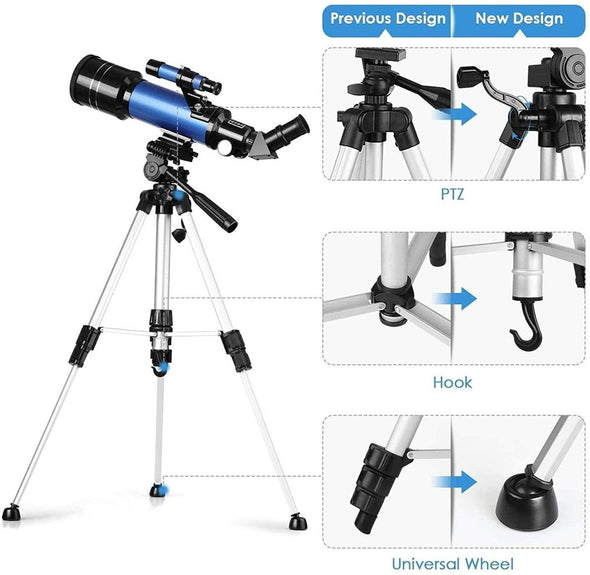 70mm 67x Magnification Telescope with Adjustable Tripod for Nature - Aroflit