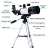 70mm Astronomical Refractor Telescope with Tripod for Stargazing - Aroflit