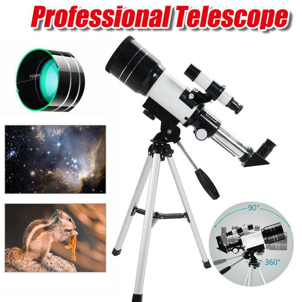 70mm Astronomical Refractor Telescope with Tripod for Stargazing - Aroflit