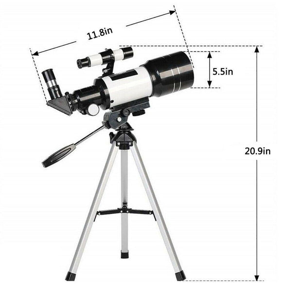 70mm Astronomical Refractor Telescope with Tripod for Stargazing - Aroflit