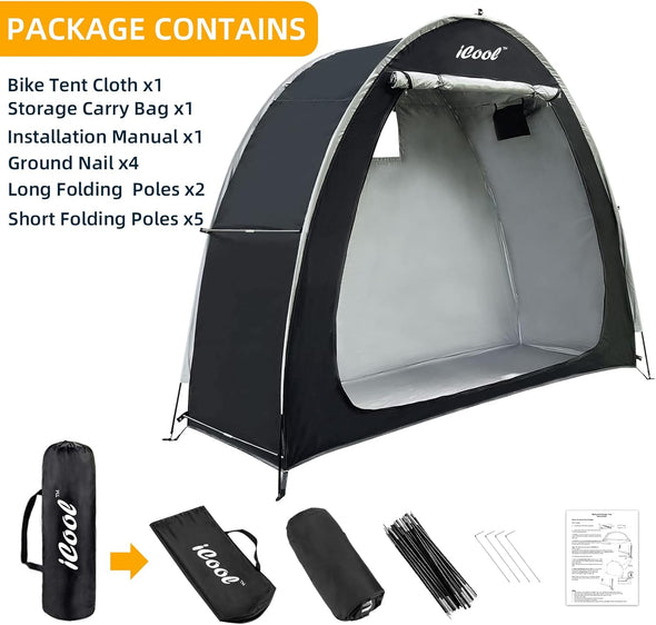 Bike Tent, Waterproof Storage for Bikes, Outdoor Gear with Ventilation