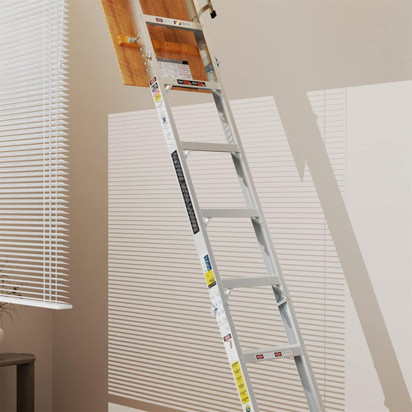 Collapsible Aluminum Folding Attic Ladder 54 Inch – Adjustable