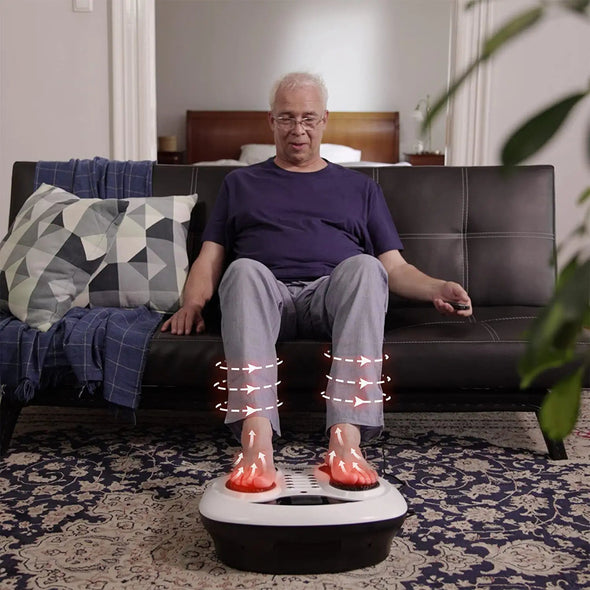 Heated Shiatsu Acupuncture Vibrating Foot Massager for Pain Relief