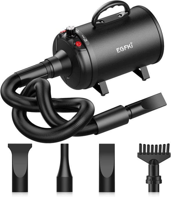 Premium High-Velocity Dog Hair Grooming Blow Dryer, Fast, Quiet