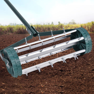 Rolling Lawn Aerator with 1.2-Inch Spikes for Healthy Lawn Care