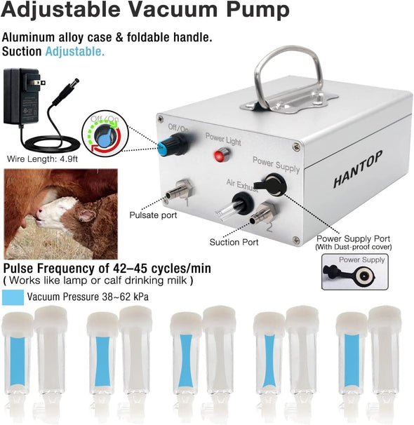 12L Portable Cow Milking Machine with Auto Stop – Efficient & Durable